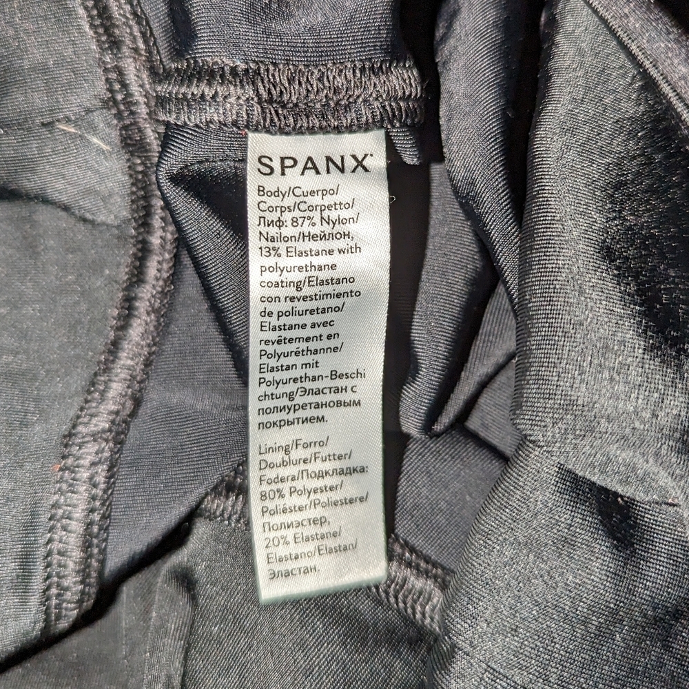 SPANX Faux Leather Leggings Black Large - Picture 9 of 10